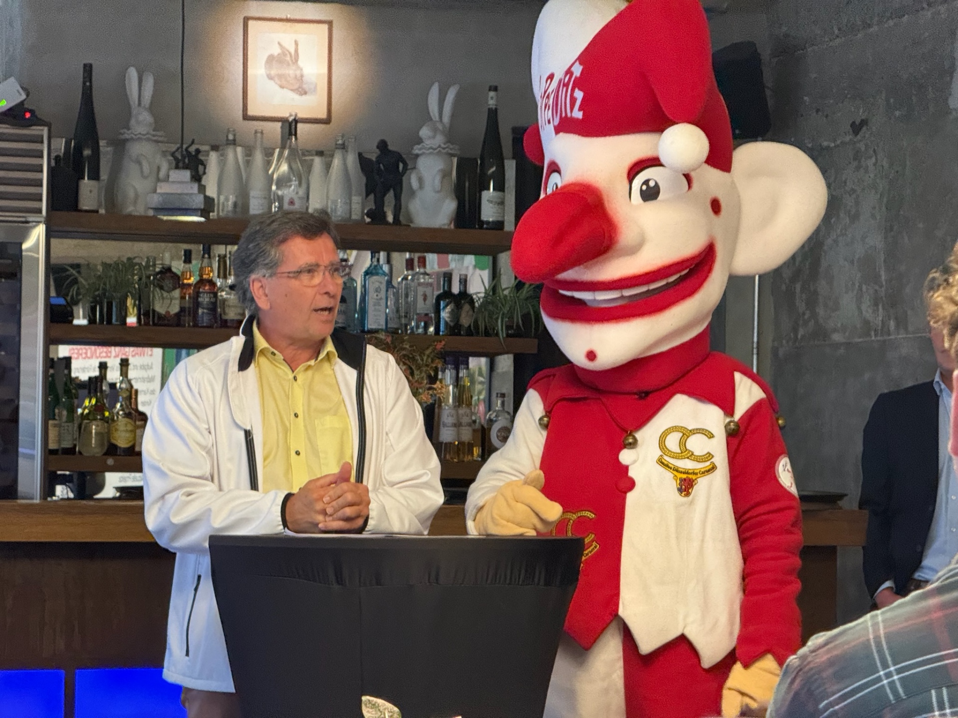 Der Hoppeditz bei der Pressekonferenz zum Gourmet Festival